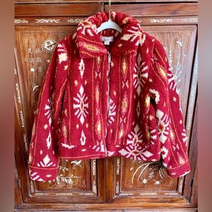 Nwt BOG Band of the Free collab Aztec faux fur coat